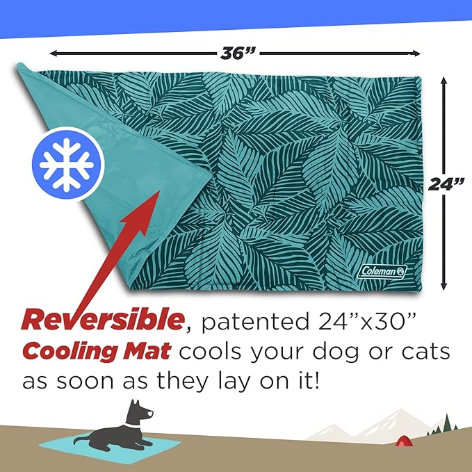 Coleman Reversible Cooling Pet Mat 24" x 36", Navy