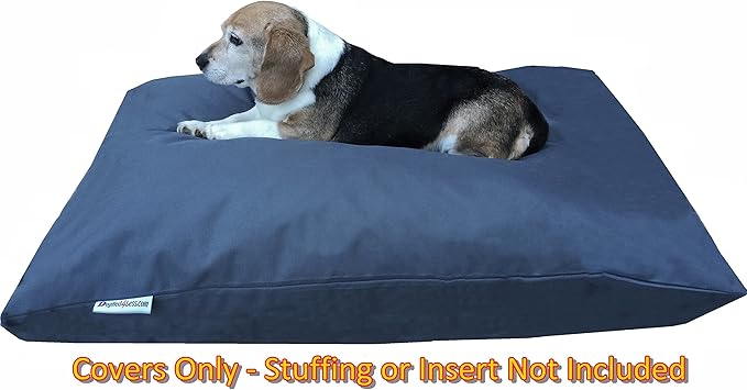 Do It Yourself DIY Pet Bed Pillow Duvet Oxford Cover + Waterproof Internal case for Dog/Cat at Medium 36"X29" Dark Slate Color