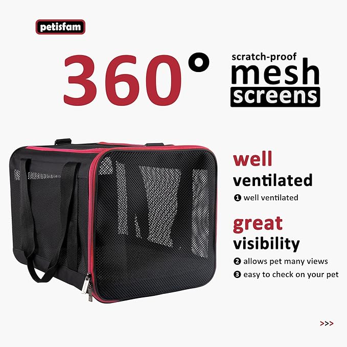 petisfam Soft Pet Carrier Bag for Medium or Large Cats (Large