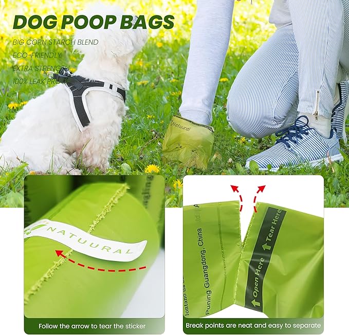 Dog Poop Bags Rolls-600 Counts 40Rolls, Biodegradable 100% Leak