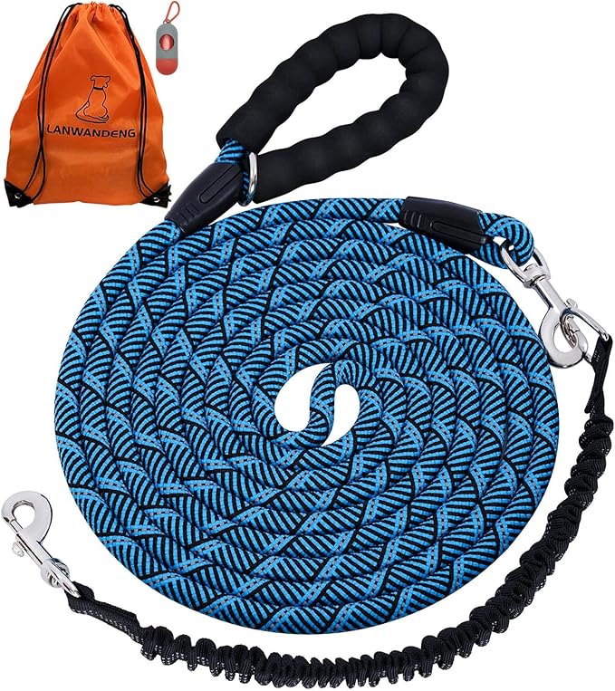 Long Dog Leash with Reflective Threads 15FT 20FT 30FT 50FT