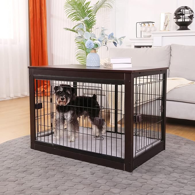 37.8 x 23.6 x 27.1 Inches Dog Crate Furniture Style for Small Medium Pets