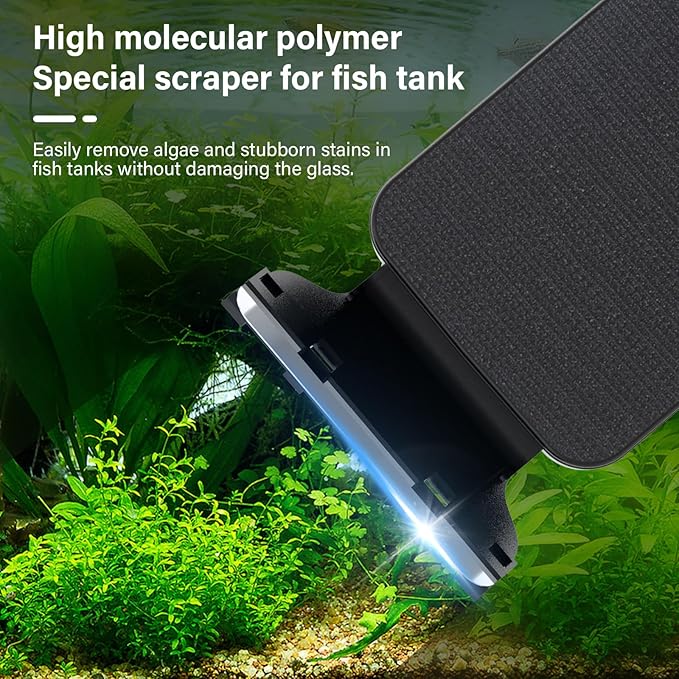 hygger Fish Tank Magnetic Glass Cleaner Two Detachable