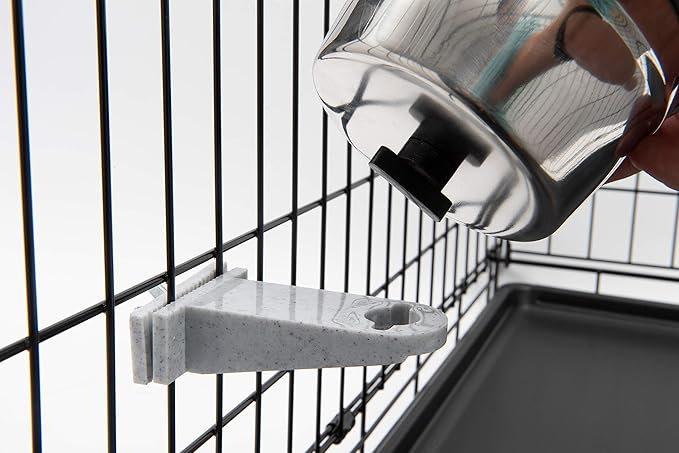 Lixit Quick Lock Removable Dog Kennel Bowls for Wire and Soft Sided Crates (20oz Wire Cage 2)