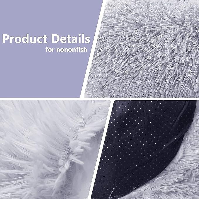 Calming Dog Bed for Small Dogs Round Fluffy