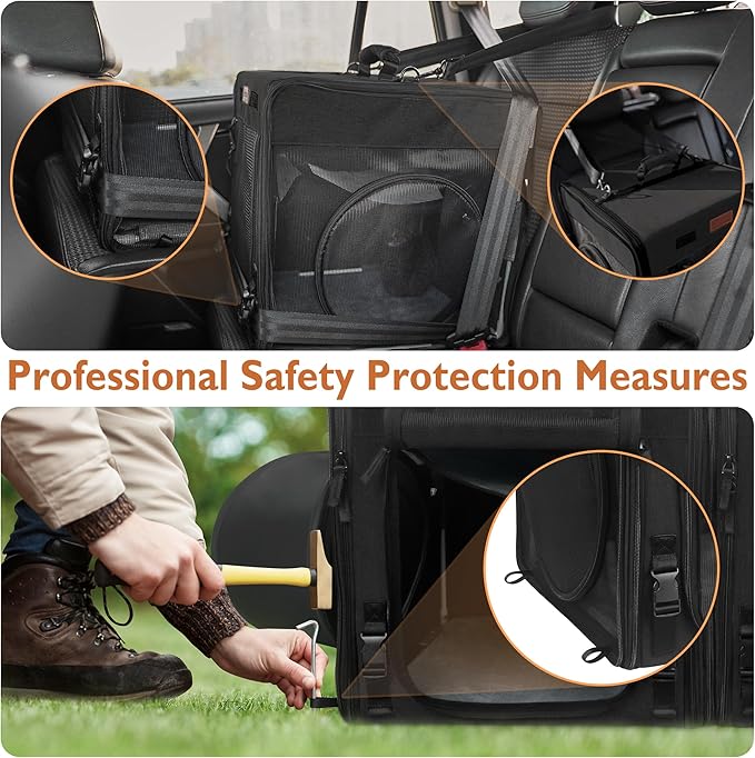 PETUX Cat Travel Carrier with Litle Box 2-in-1 Cat 2 Cats,