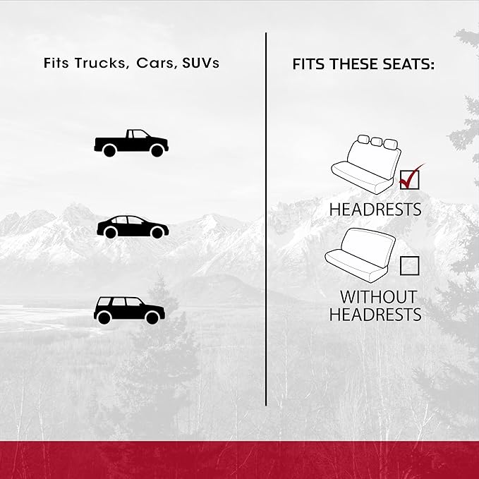 DICKIES 1-Piece Puncture-Resistant Rear Seat Cover for Cars