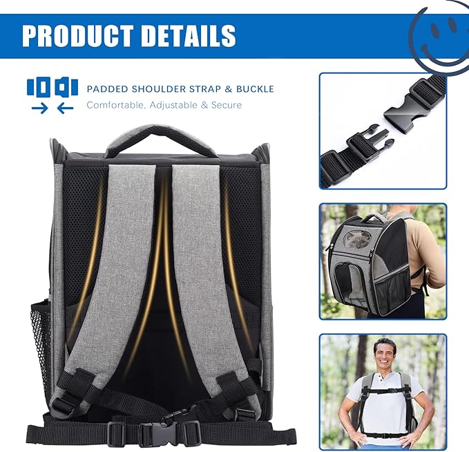 FluffyDream Cat Backpack 15.4 lbs, (PTCARIERBACKPK01GV1)
