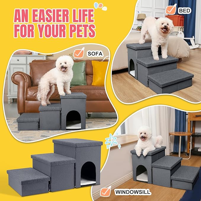 Dog Stairs for High Beds 22 inches(3