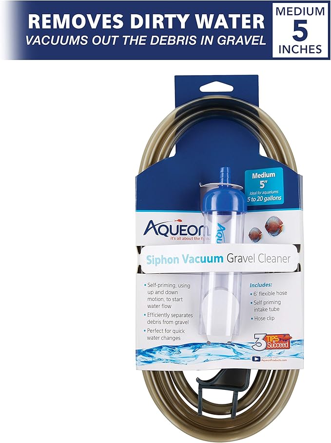 Aqueon Siphon Vacuum Gravel Cleaner Medium 5 Inches