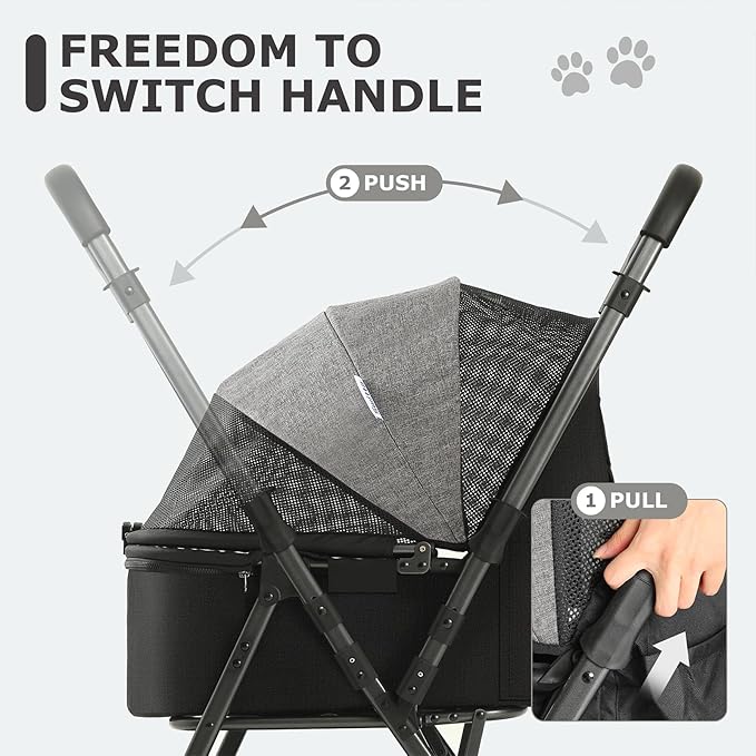 SWITTE Dog Stroller for Small Medium Dogs 4 Universal