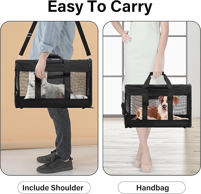 ScratchMe Pet Travel Carrier Soft Sided Portable Bag for Cats and Small Dogs