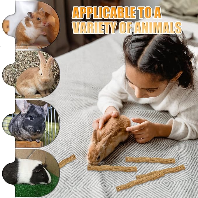 20pcs Natural Timothy Hay Sticks