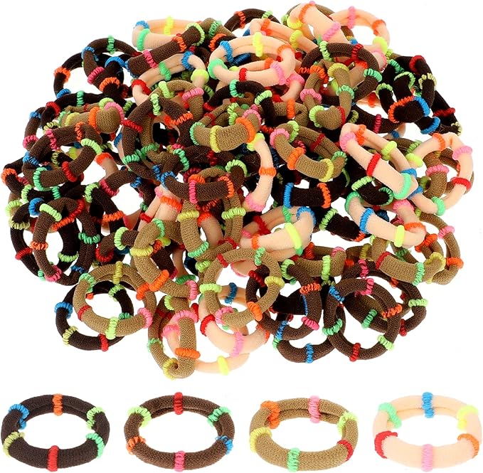100 PCS Dog Hair Bands, Colorful Rubber Bands for Pet Puppy Stretchy Hair Ties Super Stretch Nylon Seamless Dog Hair Bows Puppy Elastics Ties Pony Tail Holders Hair Accessories for Small Yorkie Dog