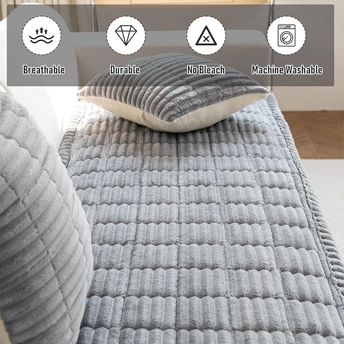 LiveGo Fuzzy Couch Covers for Pets 70x180 cm/27.6x70.9