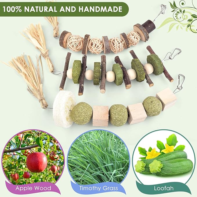 Bissap 3PCS Bunny Chew Toys