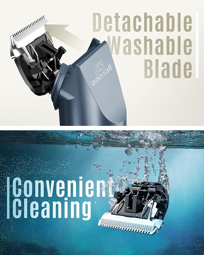 oneisall Dog Shaver Clippers Low Noise Rechargeable Cordless