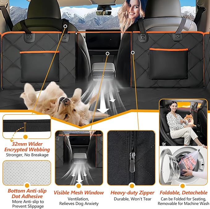 Back Seat Extender for Dogs 400lbs, Sturdy
