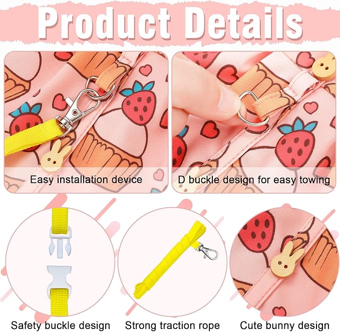 3 Piece Cute Rabbit Leash and Harness Set