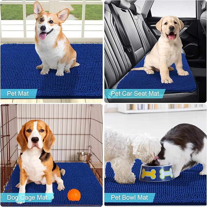 OLANLY Dog Door Mat for Muddy Paws 30x20