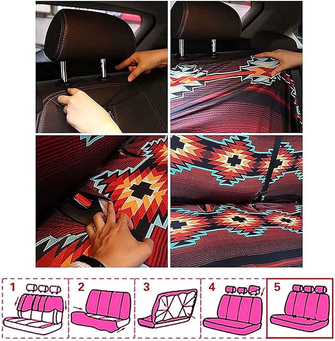 Doojoayie Soft Back Seat Covers Ser of 2 Universal Fit Most Trucks SUV Van