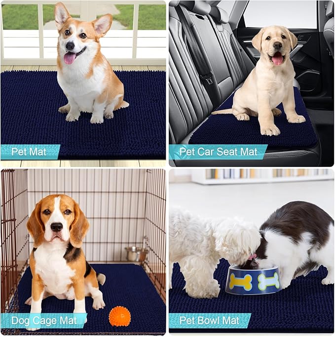 OLANLY Dog Door Mat for Muddy Paws 24x16