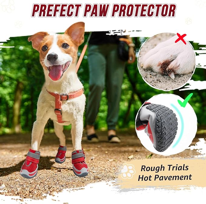 Lukovee Dog Shoes for Large Small Medium Dogs 3)