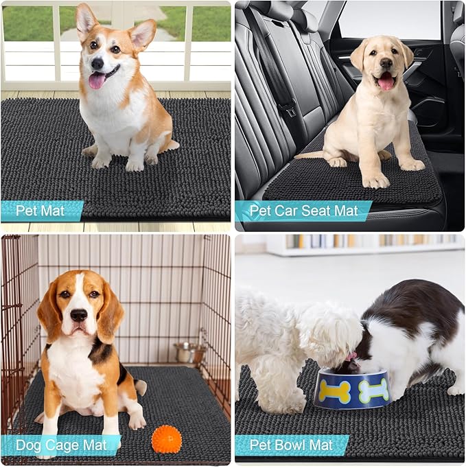 OLANLY Dog Door Mat for Muddy Paws 40x32