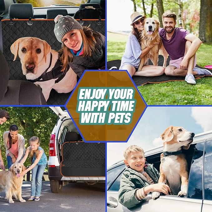 Dog Car Seat Cover 100% Waterproof 59" W 65" L,Grey