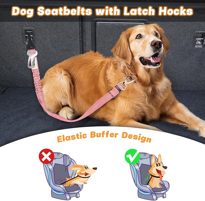 Dog Seat Belt for Car 4-in-1 Dog