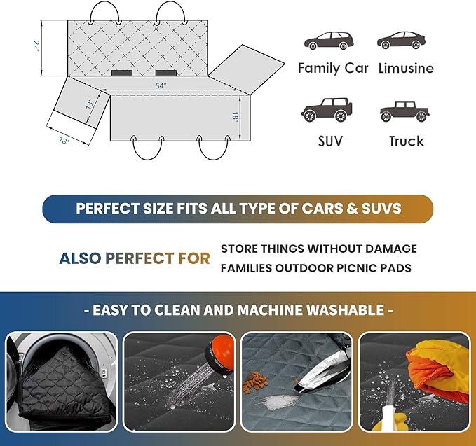 Dog Car Seat Cover for Back Seat