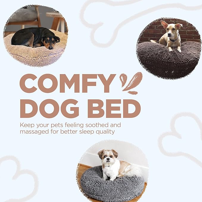 Soggy Doggy Doormat Super Snoozer Dog Bed 24" Round (24x24x6 Inches)