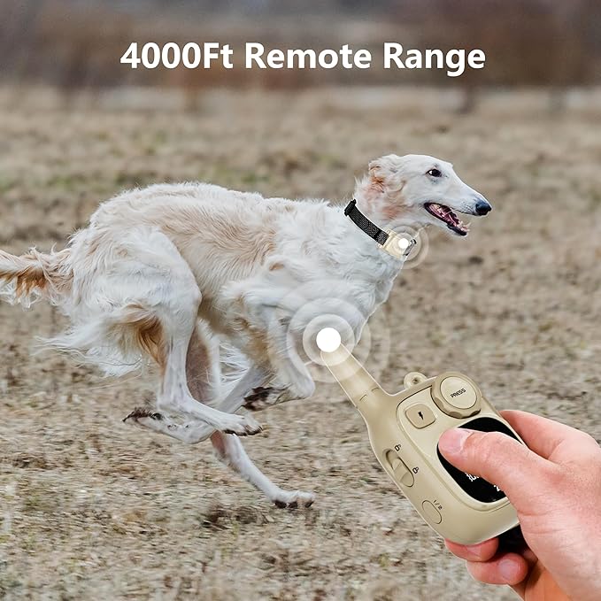 Dog Shock Collar with Remote Control- 4000Ft Training Collar for Small Medium Large Dogs(5-120lbs) 3 Adjustable