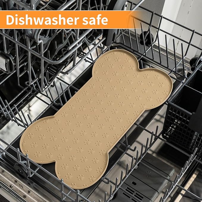 Dog Food Mat Anti-Slip Silicone Dog Bowl Mat