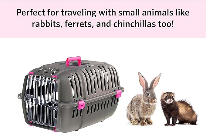 Ferplast Jet Pet Carrier: Value Dog Carrier Suitable for Toy Dog Breeds & Small Cats 12.6L x 18.5W x 11.42H inches,