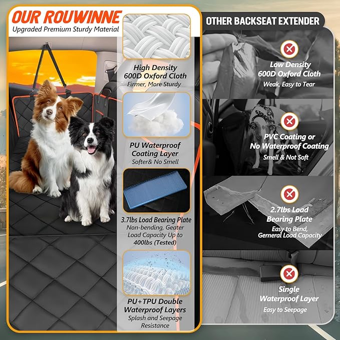 Back Seat Extender for Dogs 400lbs, Sturdy