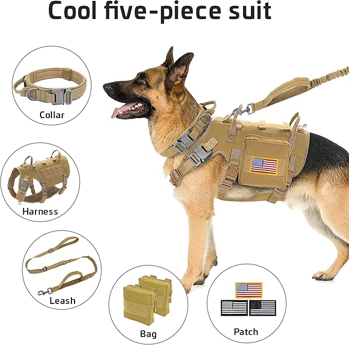 Forestpaw Tactical Dog Harness for Large Dogs