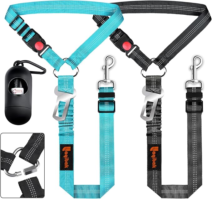 Removable Dog Seat Belt Harness for Car 3 in 1 Pet