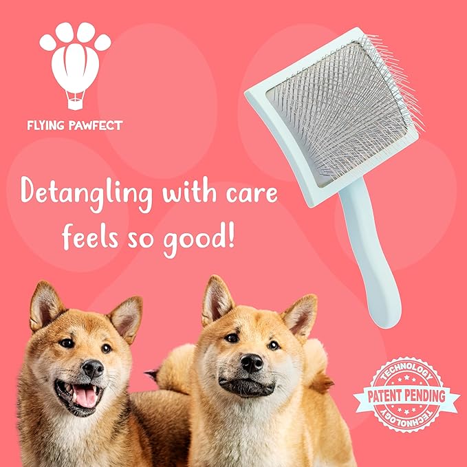 Pet Slicker Brush With Soft Massage Grooming Stainless Steel Pins