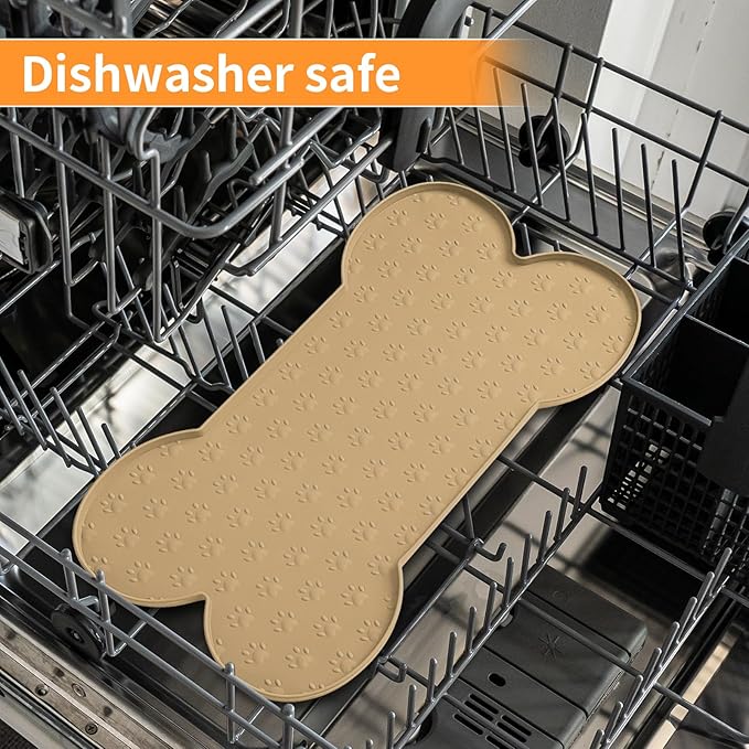 Dog Food Mat Anti-Slip Silicone Dog Bowl Mat