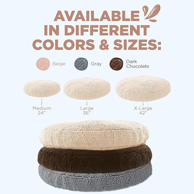 Soggy Doggy Doormat Super Snoozer Dog Bed 24" Round (24x24x6 Inches)