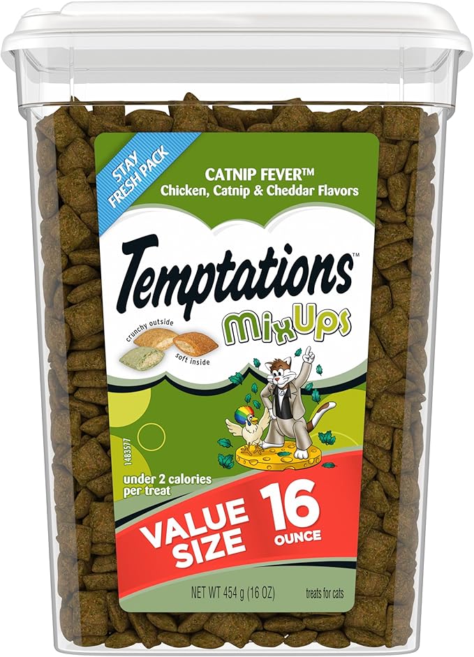 Temptations MixUps Catnip Fever Flavor Crunchy and Soft Cat Treats 16 oz.