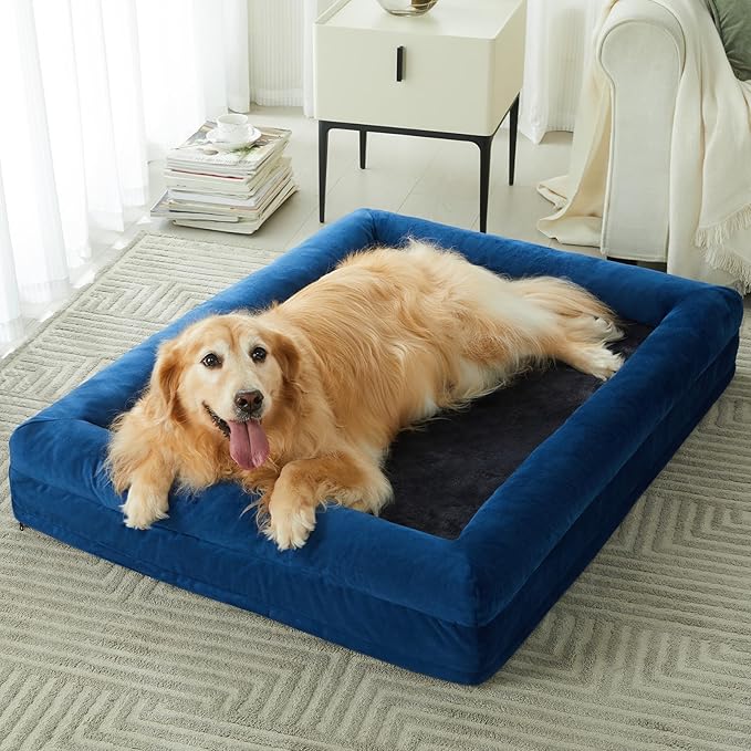 BFPETHOME Extra Large Orthopedic Dog Bed with Removable Cover 70 lbs