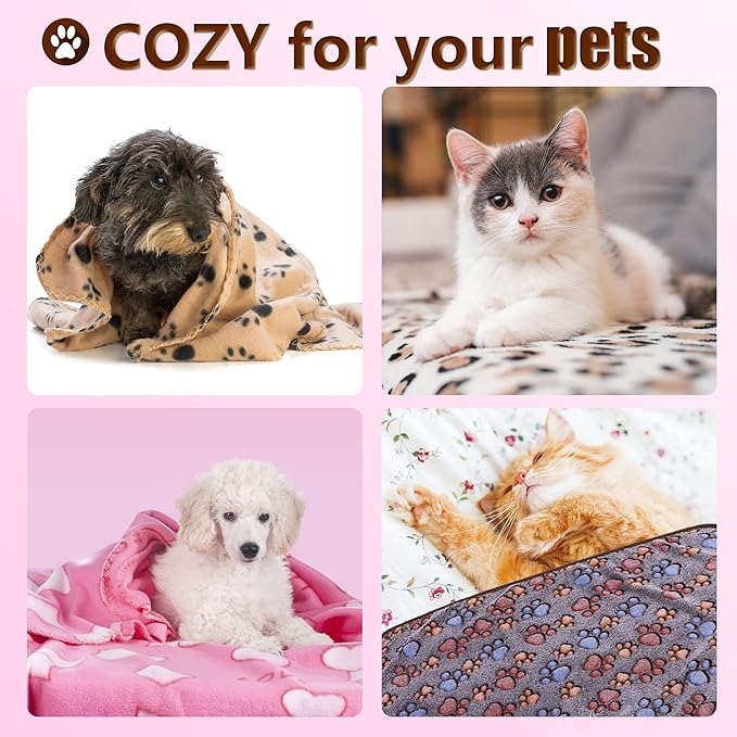 UTTPLL Blanket-Premium-Flannel-Medium-Printed Throw for Cat Dog Puppy Animals