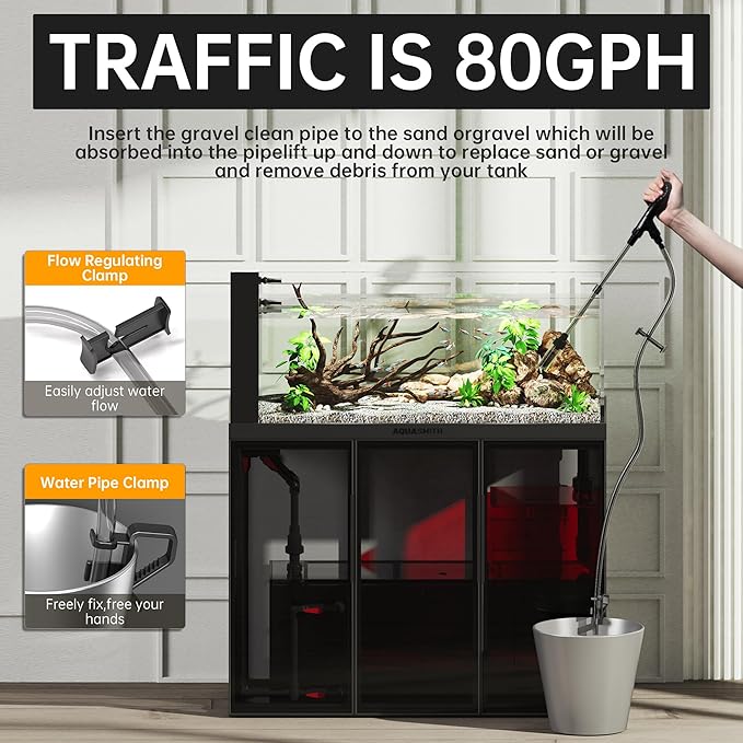 fish tank siphon 80GPH, Water