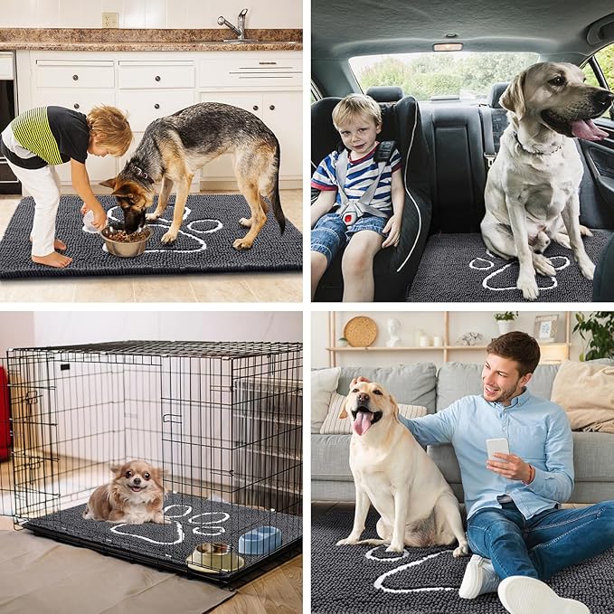 smiry Dog Door Mat for Muddy Paws (36x24 Inches,