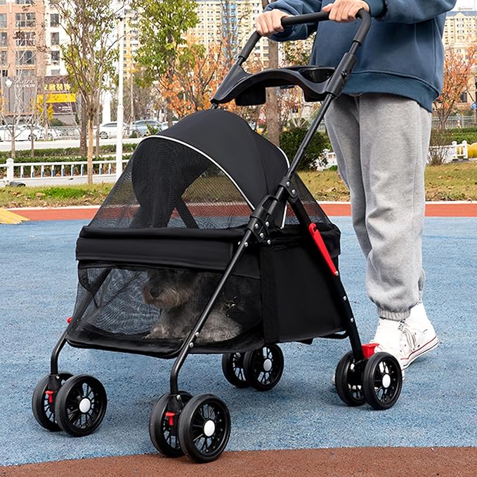 Pet Stroller 4 Wheels Dog Cat Stroller