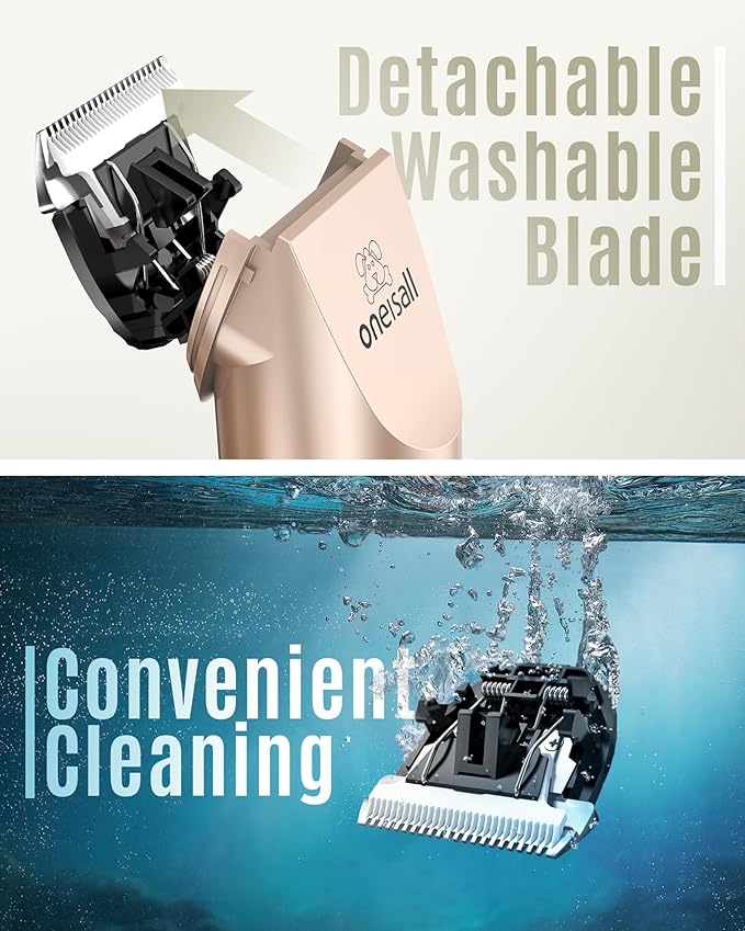 oneisall Dog Shaver Clippers Low Noise Rechargeable Cordless