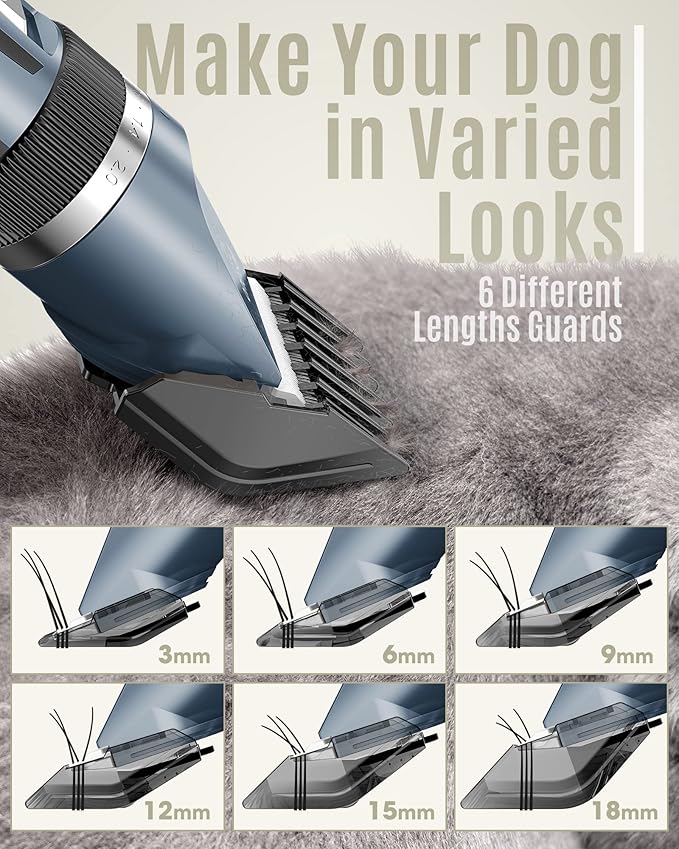 oneisall Dog Shaver Clippers Low Noise Rechargeable Cordless