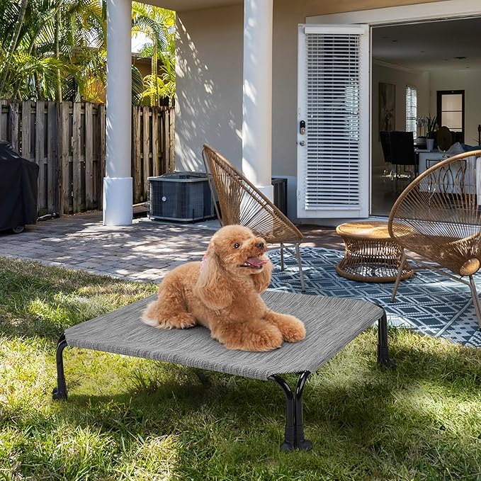 Veehoo Elevated Dog Bed 29" x 18", Black